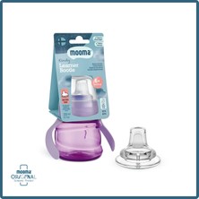 Mooma Kindy Damlatmaz Eğitici Su Alıştırma Bardağı 200 ml 6 Ay Baby Purple BPA BPS İçermez