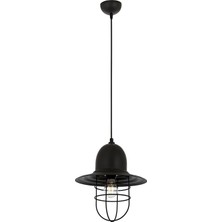 Avonni AV-4106-M26-BSY Siyah Boya Modern Avize E27 Metal H: 100 cm, Ø: 25 cm