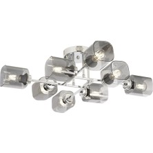 Avonni AR-1836-8K Krom Kaplama Modern Avize E27 Metal Cam H: 23 cm, Ø: 78 cm