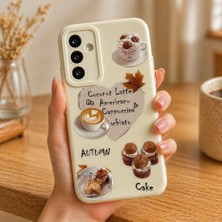 MobaxAksesuar Samsung Galaxy A56 Kılıf Küçük Çiçek Dallar Desenli Parlak Silikon Kapak Bs1