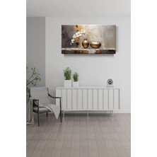 Lona Sanat Yağlı Boya Efektli Saksıda Çiçekler Modern Kanvas Tablo Salon Oturma Yatak Odası Ofis Antre 0255