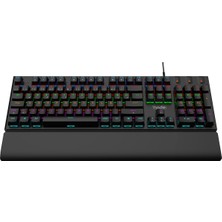 Node Game Nova MK104 Rainbow Bilek Destekli Türkçe Fullanti-Ghosting Mekanik Oyuncu Klavyesi Siyah Blue Switch