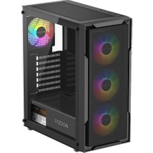 Fazeon F11 750W 80+ Bronze Tempered Glass Mesh 4x Rgb Fanlı Siyah Atx Bilgisayar Kasası