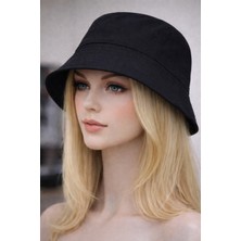 Moda Nokta Yazlık Kumaş Kova Şapka, Erkek Kadın Düz Balıkçı Bucket Şapka, Unisex