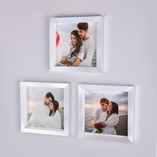 Best Hediye Yapışkanlı Sök Tak Gümüş Renkpola Çerçeveler - 12'li Paket-Baskılar Dahil