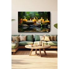 Lona Sanat Meditasyon Mumlar Sanatsal Kanvas Tablo Salon Oturma Yatak Odası Ofis Antre 0211