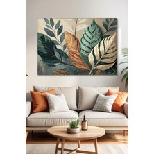 Lona Sanat Büyük Yapraklar Kanvas Tablo - Modern Duvar Tablosu - Canvas Tablo - Duvar Dekorasyonu - Duvar Süsü