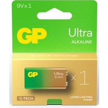 GP Batteries GP G-Tech 9V Ultra Alkalin Pil Tekli Paket GP1604AU