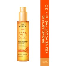 Nuxe Sun Bronzlaştırıcı Yağ SPF30 150 ml Güneşten Koruma Sağlayan Etkili Yağ