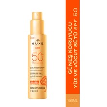 Nuxe Sun Spray 50 SPF Güneş Koruyucu Yüz ve Vücut Sütü Normal Ciltler İçin 150 ml