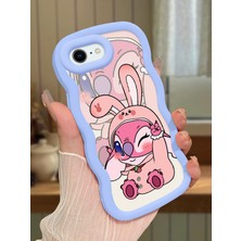 HONTINGA iPhone 6s Plus Uyumlu Kılıfı Düşüme Önleyici Basitlik Anti Düşme Darbeye Dayanıklı Basit Mavi Yumuşak Silikon Telefon Kılıfı Stitch Desen K9-0093