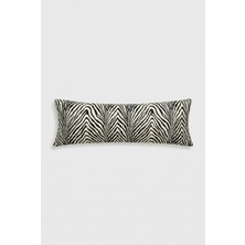 Nesco Zebra Desenli 40X120 Uzun Yastık Kılıfı %100 Pamuk Dekoratif Uzun Kırlent Kılıfı Sadece Kılıf