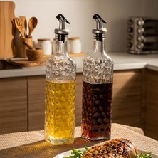 Porsima DHZ90116-1 2li Sızdırmaz Kapaklı Cam Yağlık Sirkelik Yağdanlık 500ML