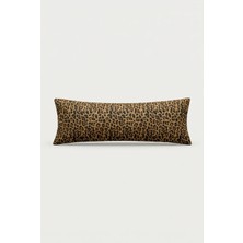 Nesco Leopar Desenli 50X120 Uzun Yastık Kılıfı %100 Pamuk Dekoratif Uzun Kırlent Kılıfı