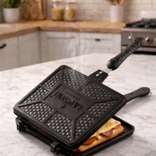 Lavonni Döküm Tost Tavası 24 cm PFOA İçermeyen Ergonomik Tasarım ile Pratik Tost Hazırlama