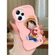 HONTINGA Poco X5 Pro 5g Uyumlu Kılıfı Düşüme Önleyici Basitlik Anti Düşme Darbeye Dayanıklı Basit Pembe Yumuşak Silikon Telefon Kılıfı Luffy Desen K9-0100