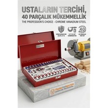 Marsilyan W.germany 40 Parça Lokma Seti 1/4-3/8 | Cr-V, Metal Çantalı Cırcır 723066