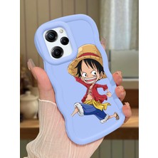 HONTINGA Poco X5 Pro 5g Uyumlu Kılıfı Düşüme Önleyici Basitlik Anti Düşme Darbeye Dayanıklı Basit Mavi Yumuşak Silikon Telefon Kılıfı Luffy Desen K9-0100