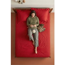 Nesco %100 Pamuklu Kırmızı Lastikli Çarşaf Takımı Tek Kişilik Çift Kişilik Tüm Boylar