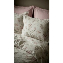 Nesco %100 Pamuk Çift Kişilik Nevresim Takımı 200X220 cm Lastikli Çarşaflı Pembe Çiçek Desenli