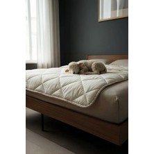 Nesco Yıkanabilir %100 Organik Yün Yorgan Çift Kişilik | 200X220 cm | Isı Dengesi Sağlayan Doğal Yorgan