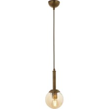 Avonni AV-1781-1E Eskitme Kaplama Modern Avize E27 Metal Cam H: 90 cm, Ø: 15 cm