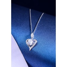 Innuendo Jewelry 925 Ayar Gümüş Sonsuz Kalp Tektaş Kadın Kolye