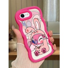 HONTINGA iPhone 6s Uyumlu Kılıfı Düşüme Önleyici Basitlik Anti Düşme Darbeye Dayanıklı Basit Kırmızı Yumuşak Silikon Telefon Kılıfı Stitch Desen K9-0093