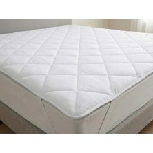 Nesco 100X200 Yatak Pedi, Organik Yatak Koruyucu, Yıkanabilir Elyaf Dolgulu Yatak Pedi, Doğal Konfor
