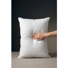 Nesco 50X70 4 Adet Baş Yastığı %100 Pamuk Kumaş Boncuk Silikon Dolgulu 900 gr Beyaz (4'lü)