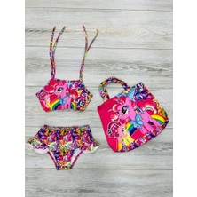 Öykü Kids Çantalı Kız Çocuk Bikini Takımı