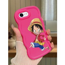 HONTINGA iPhone 6s Plus Uyumlu Kılıfı Düşüme Önleyici Basitlik Anti Düşme Darbeye Dayanıklı Basit Kırmızı Yumuşak Silikon Telefon Kılıfı Luffy Desen K9-0100