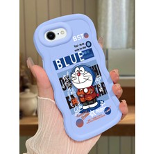 HONTINGA iPhone 6s Plus Uyumlu Kılıfı Düşüme Önleyici Basitlik Anti Düşme Darbeye Dayanıklı Basit Mavi Yumuşak Silikon Telefon Kılıfı Doraemon Desen K9-0097