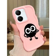 HONTINGA Vivo Y27S Uyumlu Kılıfı Düşüme Önleyici Basitlik Anti Düşme Darbeye Dayanıklı Basit Pembe Yumuşak Silikon Telefon Kılıfı Karikatür Desen K9-0094