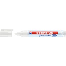 Edding 95 Cam Yazı Tahtası Kalemi Beyaz ED9549 1 Adet Kalite ve Kolay Silinebilir Mürekkep