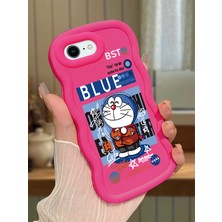 HONTINGA iPhone 6s Plus Uyumlu Kılıfı Düşüme Önleyici Basitlik Anti Düşme Darbeye Dayanıklı Basit Kırmızı Yumuşak Silikon Telefon Kılıfı Doraemon Desen K9-0097