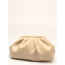İdil Idil    Bej Pileli Sunideri Kadın Clutch