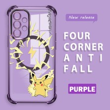 HONTINGA Samsung Galaxy A52S 5g ile Uyumlu Şeffaf Kılıfı Düşüme Önleyici Basitlik Anti Düşme Kamera Korumali Pikachu Desen Yumuşak Silikon Telefon Kılıfı Kadın ve Erkek Için Uygundur K3-0160