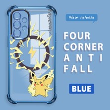 HONTINGA Samsung Galaxy A52S 5g ile Uyumlu Şeffaf Kılıfı Düşüme Önleyici Basitlik Anti Düşme Kamera Korumali Pikachu Desen Yumuşak Silikon Telefon Kılıfı Kadın ve Erkek Için Uygundur K3-0160
