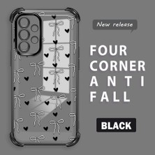 HONTINGA Samsung Galaxy A52S 5g ile Uyumlu Şeffaf Kılıfı Düşüme Önleyici Basitlik Anti Düşme Kamera Korumali Fiyonk Desen Yumuşak Silikon Telefon Kılıfı Kadın ve Erkek Için Uygundur K3-0111
