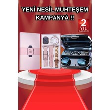 Pileli Store Pilelistore  Aksesuar Hediyeli Akıllı Saat ve Dijital Göstergeli Powerbankli Bluetooth Kulaklık