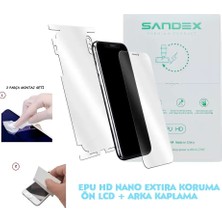 Tkgz Honor 600 LİTE Uyumlu NANO Ekran Koruyucu + Full Arka Kaplama SET Esnek ULTRA İnce - SANDEX - EPU HD
