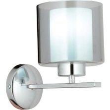 Avonni AP-65245-1K Krom Kaplama Aplik E27 Metal Cam H: 25 cm, WxD: 20x27 cm