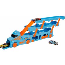 King Toys 3 Katlı 3 Araçlı Transporter Oyun Seti- Mavi