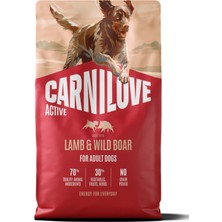 Carnilove  Active Tahılsız Yetişkin Köpekler için Kuzu & Yaban Domuzu Etli Kuru Mama 12 kg