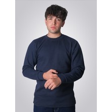 Okapi Bisiklet Yaka Sweatshirt Lacivert