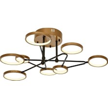 Avonni AR-1873-5BSY Siyah Boya Modern Avize LED Metal Pleksi H: 30 cm, WxD: 90x60 cm