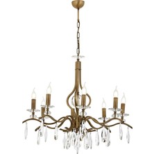 Avonni AV-1902-8E Eskitme Kaplama Modern Avize E14 Metal Kristal H: 110 cm, Ø: 80 cm