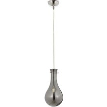 Avonni AV-1697-1K Krom Kaplama Modern Avize E14 Metal Cam H: 80 cm, Ø: 15 cm