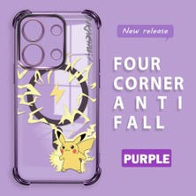 HONTINGA Xiaomi Redmi Note 13 4g ile Uyumlu Şeffaf Kılıfı Düşüme Önleyici Basitlik Anti Düşme Kamera Korumali Pikachu Desen Yumuşak Silikon Telefon Kılıfı Kadın ve Erkek Için Uygundur K3-0160